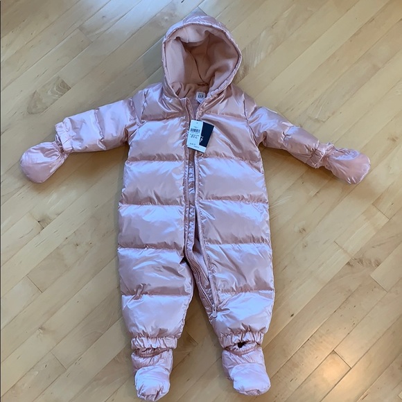 baby snowsuit with mittens